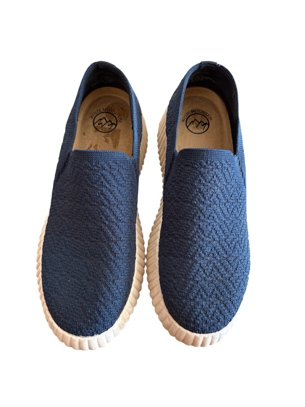 White Mountain Women’s Navy Knit Slip-On Sport shoes.